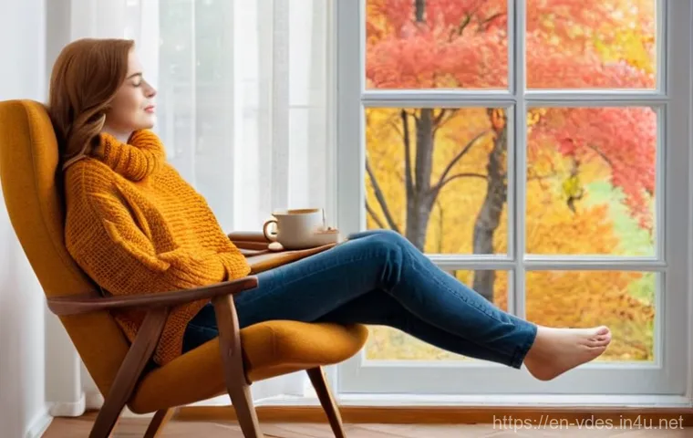 시각디자인 면접에서 자신의 강점 어필 - **Prompt 1: Cozy Autumn Afternoon**
"A young woman, approximately 25 years old, with warm, aubur...